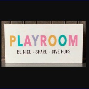 NEW Playroom Decor for Nursery or Child's Room, Play Area Decor, Be Nice, Share